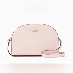 Kate Spade Perry Leather Dome Crossbody Chalk Pink